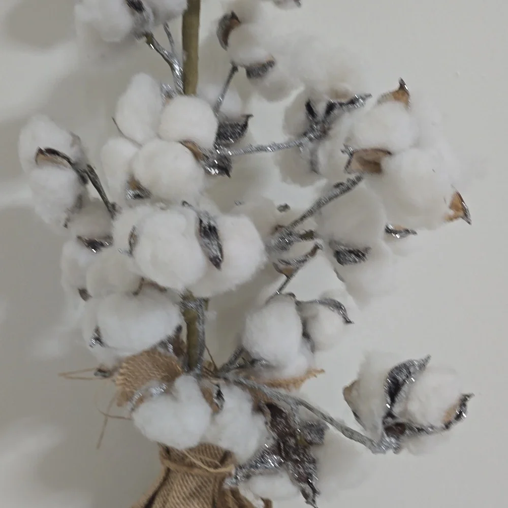 Rustic Cotton Tree with Burlap Base